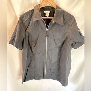 Black blouse with zipper